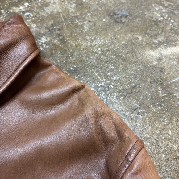 Vintage Polo Ralph Lauren Genuine Leather Jacket Men's Large - Picture 8 of 10